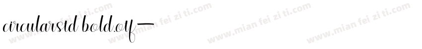 circularstd bold.otf字体转换
